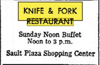 Knife & Fork Restaurant - Sept 1972 Ad